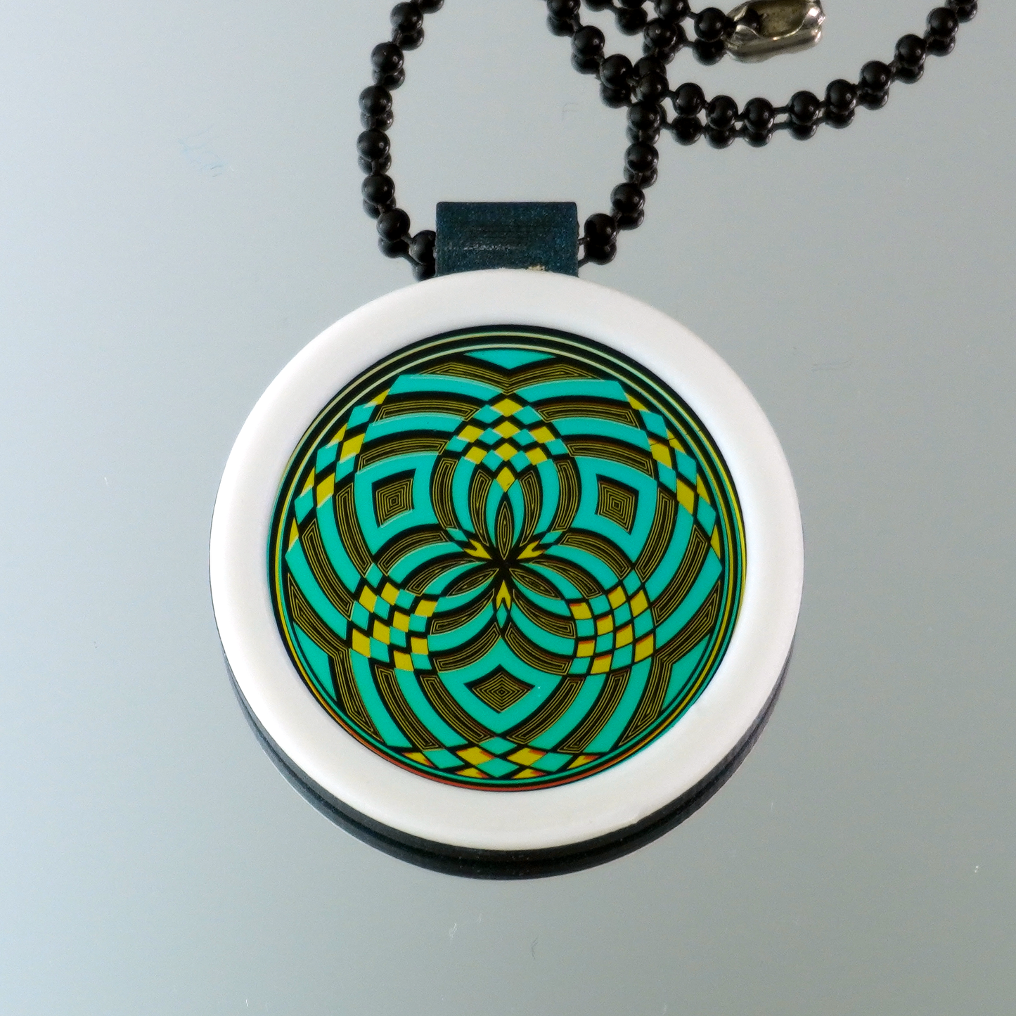 Teal over Gold Fillacello pendant V2