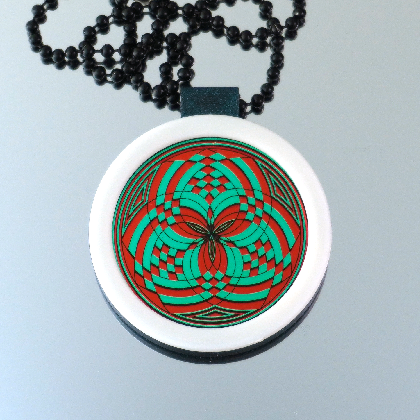 Orange over Teal Fillacello pendant V1