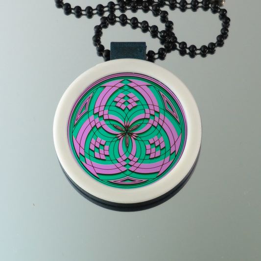 Pink over Teal Fillacello pendant V4