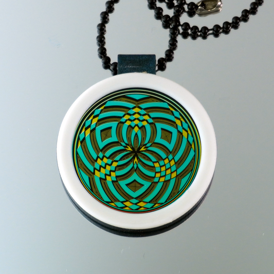 Teal over Gold Fillacello pendant V2