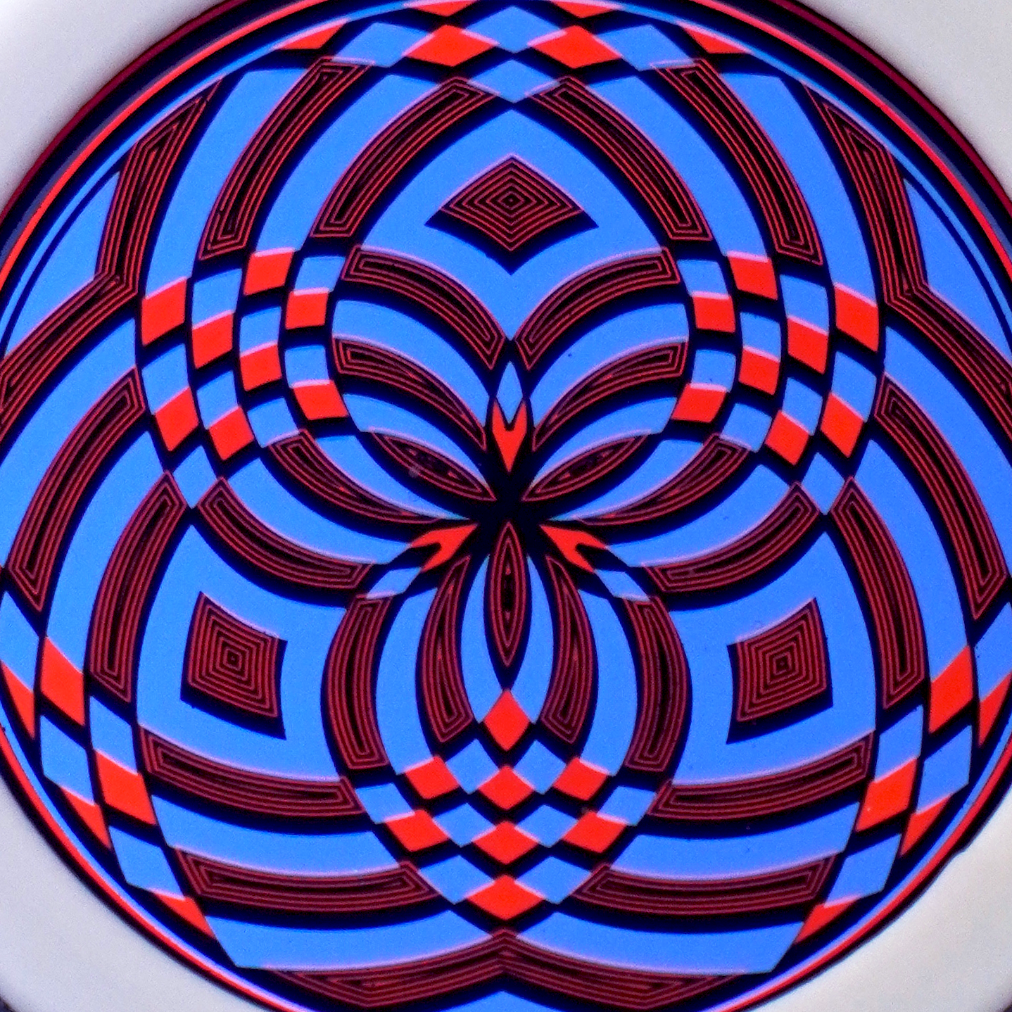 Red over Purple Reticello pendant V2