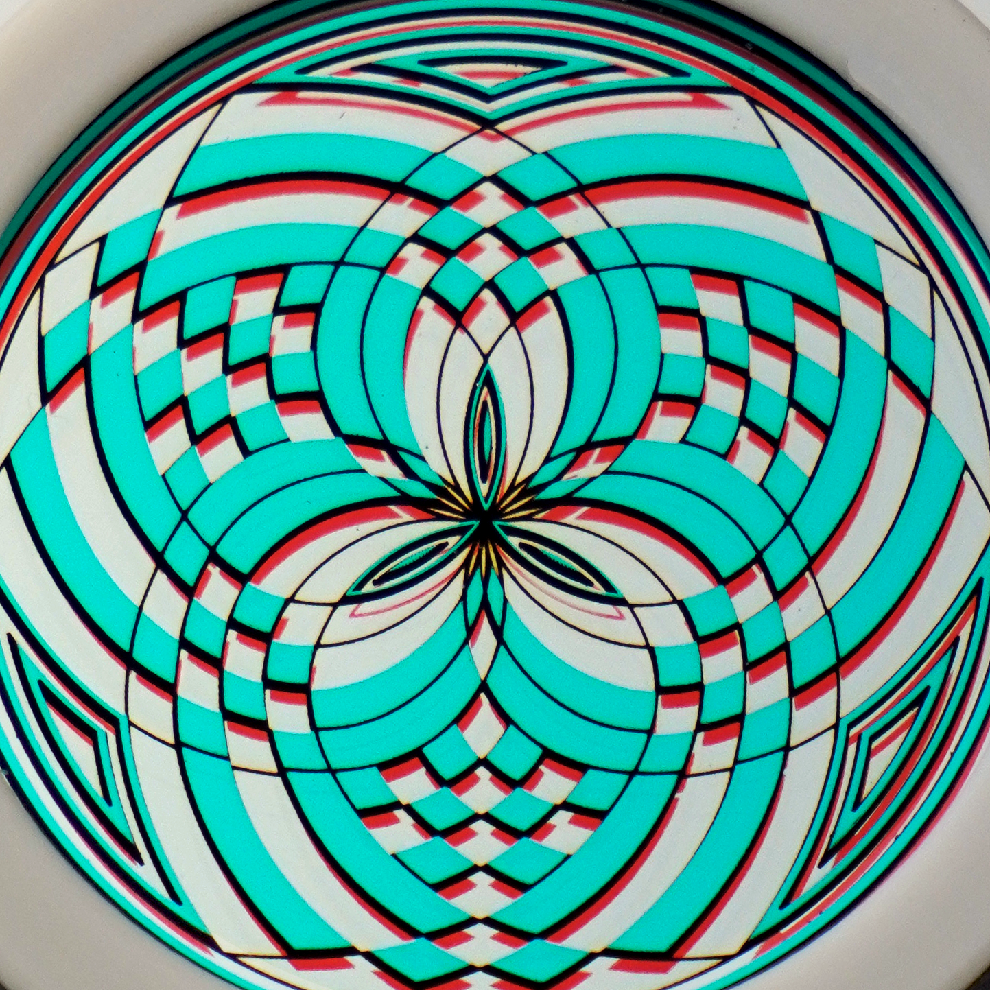 Teal over Silver Reticello V1