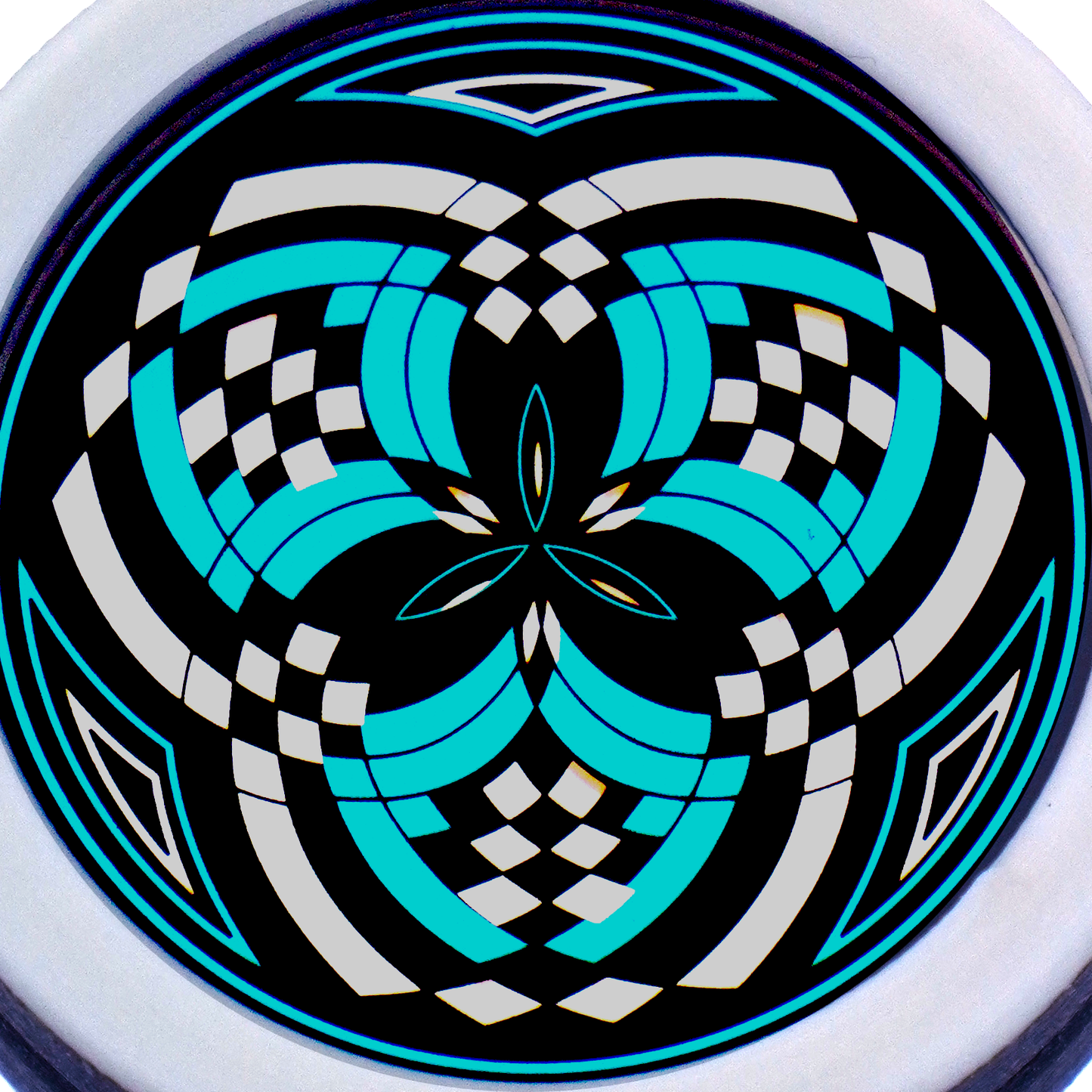 Teal over Silver Reticello V3