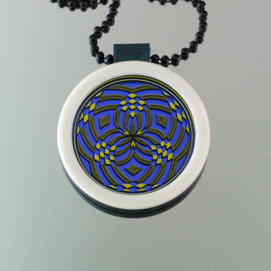 Gold over Blue Fillacello pendant V2