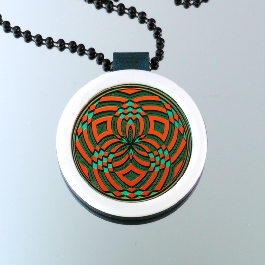 Orange over Teal Fillacello pendant V2