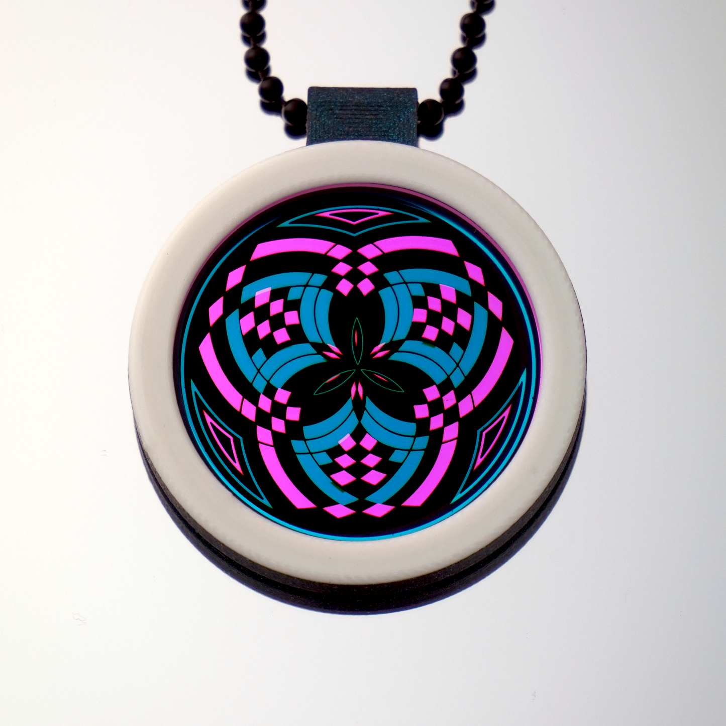 Pink over Amethysts Reticello Pendant V3