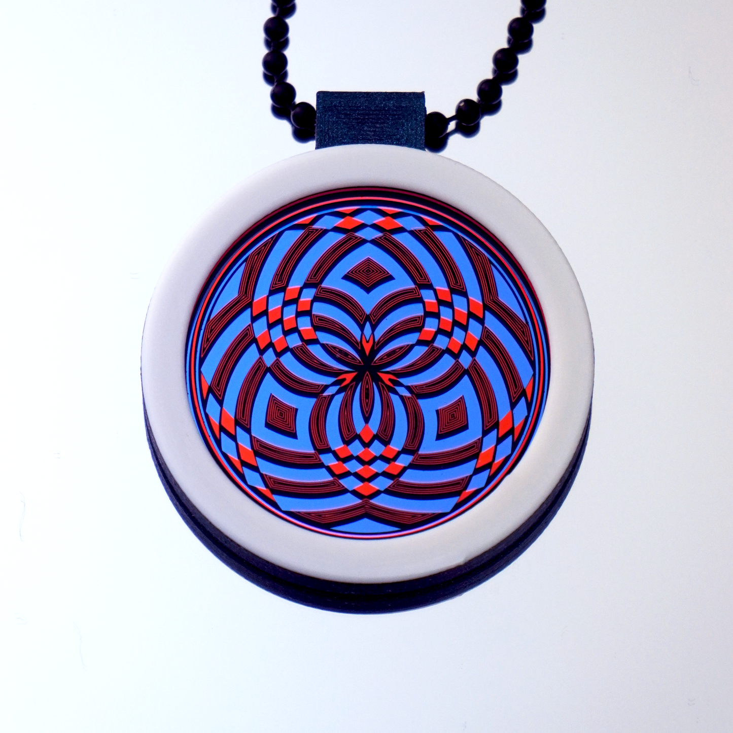 Red over Purple Reticello pendant V2