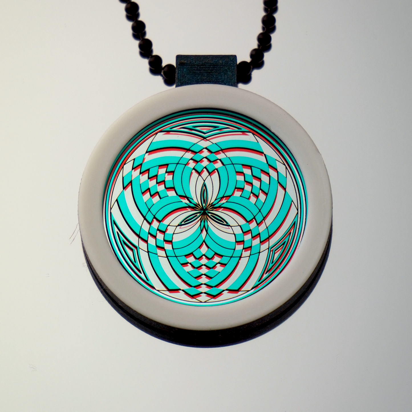 Teal over Silver Reticello V1