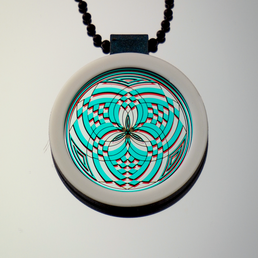Teal over Silver Reticello V1