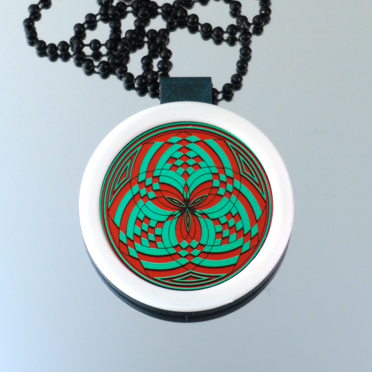 Orange over Teal Fillacello pendant V1