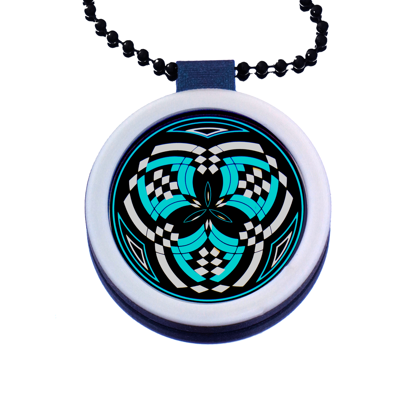 Teal over Silver Reticello V3