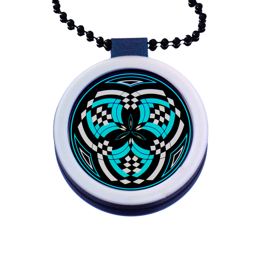 Teal over Silver Reticello V3
